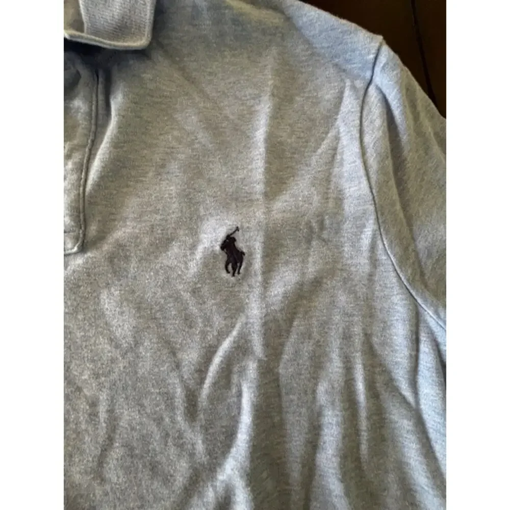 Polo Ralph Lauren Men Large Blue Heather Polo Shirt‎ Pony Logo Short Sleeve